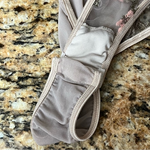 Aureila Intimates Sheer Mesh Butterfly Thong Bodysuit Fairycore Coquette Girl S - Picture 7 of 8